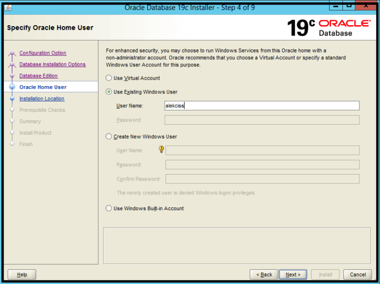 How to install oracle client 19c on windows 10 