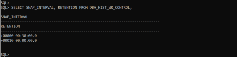 how-to-check-awr-retention-period-in-oracle-database