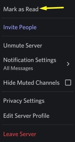 How to Mark a Server as Read on Discord on Desktop Mode