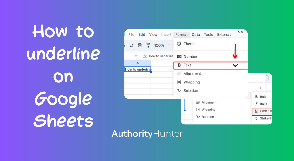 How to underline on Google Sheets